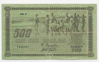 500 markkaa 1922 Litt C III