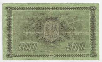 500 markkaa 1922 Litt C III