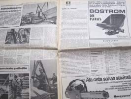 Koneviesti 1973 nr 11 - Valta ja vastuu, Shell farmi, Ford 4500 kaivaa ja kuormaa, Niittosilppureiden silppuja, JF FS 80 poimiva tarkkuussilppuri, ym.