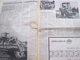 Koneviesti 1974 nr 16  - Puoliteloilla puintipellolla, Tehostettua neuvontaa - maatalouskylä, Rattivaihde traktorissa, Monitoimivaunu perunan kuljetuksessa, ym.
