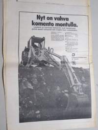 Koneviesti 1974 nr 16  - Puoliteloilla puintipellolla, Tehostettua neuvontaa - maatalouskylä, Rattivaihde traktorissa, Monitoimivaunu perunan kuljetuksessa, ym.