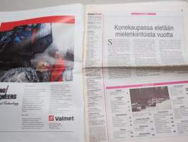 Koneviesti 1999 nr 1 - A-luokan liikennetraktori, JCB Fastrac - Urakkakuskin unelma, Tanskalainen jurttinostin, Ison tilan nuori viljelijä, Vuoden idea 1998, ym.