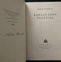 Kansan sana taiteessa - Numeroitu ja signeeraus