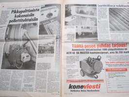 Koneviesti 1999 nr 6 -  Kevät sima, Akkutesti yllätti - Halvimmat ja kevyimmät kärjessä, Vesakkovarusteltu Fendt Xylon - Puskat sileäksi, Öljypellavaa  2000 ha, ym.