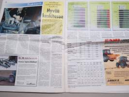 Koneviesti 1999 nr 8 - Kuuma ketju ei saa katketa, Toimiva viljelymenetelmä, Valveen  sähkökone Ky - Johdonvaihtoa odotellessa, Maatilan sähköt kuntoon, ym.