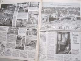 Koneviesti 1999 nr 15 -Ryhmäesittely Aurat, Kokeilussa Kolmen kopla, Samson 908 - Monikäyttöinen teholevitin, East West 99/Peruna 99 esitteli uusinta tekniikkaa ,ym.