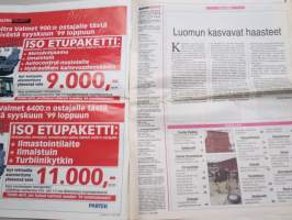 Koneviesti 1999 nr 16 - Lännen 860 - kavurikuormain, Metanoli jyllää, Red Alert ja Gompie uudet valtiaat - Tractor Pullingin Eurocup-sarja 1999, ym.