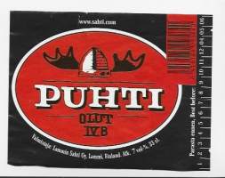 Puhti IV B olut - olutetiketti