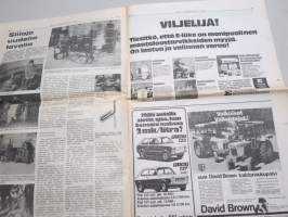 Koneviesti 1977 nr 6 - Kevätkauden tuntumassa, Onneksi kylvölannoitin on keksitty, Ennätysmäärä traktoreita rekisteriin viime vuonna, Muoviputket salaojituksessa,ym.