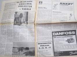 Koneviesti 1977 nr 14 - Uusi Zetor-ohjaamo, Toinenkin tapa säilörehun tekoon, Turhasta työsuojelubyrokratiasta miljoonalasku maataloudelle, ym.
