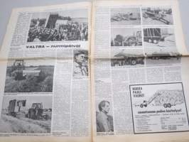 Koneviesti 1977 nr 14 - Uusi Zetor-ohjaamo, Toinenkin tapa säilörehun tekoon, Turhasta työsuojelubyrokratiasta miljoonalasku maataloudelle, ym.