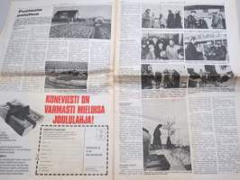 Koneviesti 1977 nr 21 - Sata litraa hehtaarille?, Kaksi ruosteenpoisto-ainetta, Kotimainen olkikattila sarjavalmstukseen, Puolasta palattua, ym.