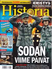 Tieteen kuvalehti Historia 7/2020. Sodan viime päivät toukokuu 1945. 1920-luvulla vauhdin huumaa HoSkotlannin vihan raja. Sisällysluettelo kuvassa