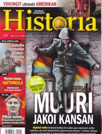 Tieteen kuvalehti Historia 16/2019. Berliinin muuri jakoi kansan. Viikingit löysivät Amerikan! Perussa jumalia lepyteltiin lapsiuhreilla. Sisällysluettelo on kuvissa