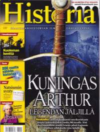 Tieteen kuvalehti Historia 5/2017.Konstantinopolin 500 kmn vesijohto. Kuningas Arthur-legenda. Natsisimin synty. 200v. sähkön historiaa. Sisällysluettelo kuvissa