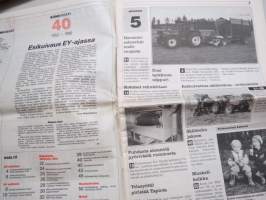 Koneviesti 1992 nr 5 - Nokka grassliner 2000 - Hinattava tarkkuussilppuri, Kyntöä neliauralla, Tume P 1350 Tarkkuutta ja tehokkuutta, Kotoisen rehun tekijät, ym.