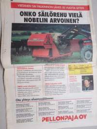 Koneviesti 1992 nr 5 - Nokka grassliner 2000 - Hinattava tarkkuussilppuri, Kyntöä neliauralla, Tume P 1350 Tarkkuutta ja tehokkuutta, Kotoisen rehun tekijät, ym.