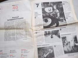 Koneviesti 1992 nr 7 - Tume KL 25 E - Nostolaitejyräcombi, Killeristä koottua, Eräkuivuri pyöröpaaleille, Maa- ja metsätalouskoneiden myynti 1991, ym.