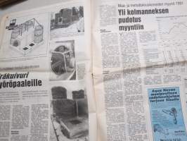 Koneviesti 1992 nr 7 - Tume KL 25 E - Nostolaitejyräcombi, Killeristä koottua, Eräkuivuri pyöröpaaleille, Maa- ja metsätalouskoneiden myynti 1991, ym.