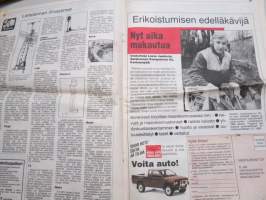Koneviesti 1992 nr 7 - Tume KL 25 E - Nostolaitejyräcombi, Killeristä koottua, Eräkuivuri pyöröpaaleille, Maa- ja metsätalouskoneiden myynti 1991, ym.