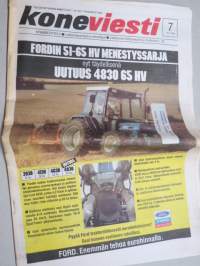 Koneviesti 1991 nr 7 - Monitaitoinen maatilakuormain, Elääkö maatalouden laskentakeskus sortoaikaa?, Claas Jaguar 690 SL - Tehoa rehuntekoon, ym.