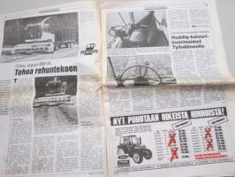 Koneviesti 1991 nr 7 - Monitaitoinen maatilakuormain, Elääkö maatalouden laskentakeskus sortoaikaa?, Claas Jaguar 690 SL - Tehoa rehuntekoon, ym.