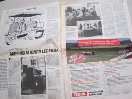 Koneviesti 1991 nr 7 - Monitaitoinen maatilakuormain, Elääkö maatalouden laskentakeskus sortoaikaa?, Claas Jaguar 690 SL - Tehoa rehuntekoon, ym.