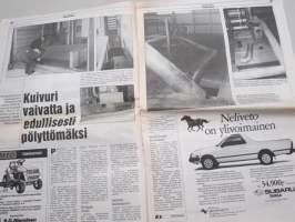 Koneviesti 1991 nr 7 - Monitaitoinen maatilakuormain, Elääkö maatalouden laskentakeskus sortoaikaa?, Claas Jaguar 690 SL - Tehoa rehuntekoon, ym.