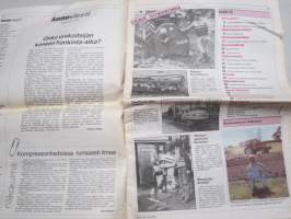 Koneviesti 1991 nr 10 - FlexTracin idea kellahti, Traktoreiden hytin ilmansuodattimet vertailtavina, Nokka-Pilkekone - Halki, poikki ja kuormaan, ym.