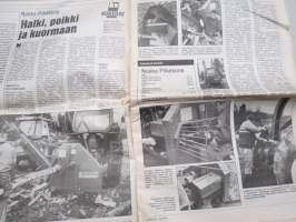 Koneviesti 1991 nr 10 - FlexTracin idea kellahti, Traktoreiden hytin ilmansuodattimet vertailtavina, Nokka-Pilkekone - Halki, poikki ja kuormaan, ym.