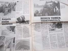 Koneviesti 1991 nr 10 - FlexTracin idea kellahti, Traktoreiden hytin ilmansuodattimet vertailtavina, Nokka-Pilkekone - Halki, poikki ja kuormaan, ym.