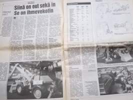 Koneviesti 1991 nr 13 - Siinä on out sekä in - Se on ihmevekotin, Traktoreiden ohjehinnoittelussa edelleenkin eroja, Konekauppa lamassa, Kaksoisaurat puntarissa, ym.