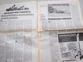 Koneviesti 1991 nr 13 - Siinä on out sekä in - Se on ihmevekotin, Traktoreiden ohjehinnoittelussa edelleenkin eroja, Konekauppa lamassa, Kaksoisaurat puntarissa, ym.