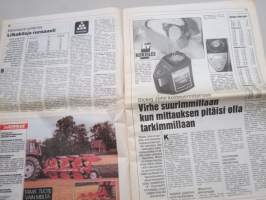Koneviesti 1991 nr 13 - Siinä on out sekä in - Se on ihmevekotin, Traktoreiden ohjehinnoittelussa edelleenkin eroja, Konekauppa lamassa, Kaksoisaurat puntarissa, ym.