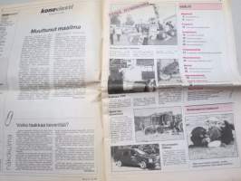 Koneviesti 1991 nr 15 - Puutarhatekniikka - näyttelyllä oli pallo hallussa tänäkin vuonna, Konekentän laidalta Kesätapahtumien taustaa, Suoraa kauppaa tehtaalta, ym.