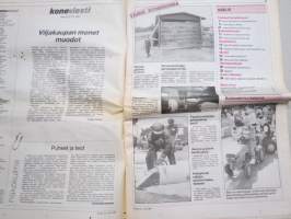 Koneviesti 1991 nr 16 - Monipuolinen lisävaruste, Westem - Tukeva takakauha, Kalkkia kesannolle, Heinänkuivuri elementeistä, Perävaunukuivuri perunalle, ym.