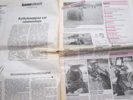 Koneviesti 1991 nr 17 - Valmet - Traktoritehdas Portugaliin, Konekentän laidalta - Ruiskujen myynti puoleen, Pyöröpaalikone Haukivuorella, ym.