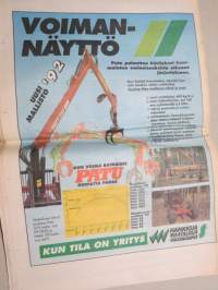 Koneviesti 1991 nr 17 - Valmet - Traktoritehdas Portugaliin, Konekentän laidalta - Ruiskujen myynti puoleen, Pyöröpaalikone Haukivuorella, ym.
