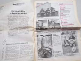 Koneviesti 1991 nr 18 - Niukka voitto Palavaiselle - Viilunväännön SM, Konekentän laidalta - Maatalousnäyttelyt ja maaseutumarkkinat, Uusi maatilakuormain, ym.