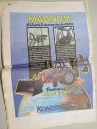 Koneviesti 1991 nr 18 - Niukka voitto Palavaiselle - Viilunväännön SM, Konekentän laidalta - Maatalousnäyttelyt ja maaseutumarkkinat, Uusi maatilakuormain, ym.