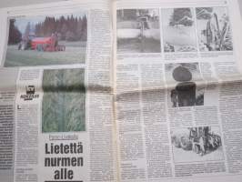 Koneviesti 1991 nr 20 - Pomo-Livakalla - Lietettä nurmen alle, New Holland TC -Uusia puimureita, Tiineys kuulolla, Paalit silpuiksi, ym.