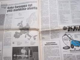 Koneviesti 1991 nr 20 - Pomo-Livakalla - Lietettä nurmen alle, New Holland TC -Uusia puimureita, Tiineys kuulolla, Paalit silpuiksi, ym.
