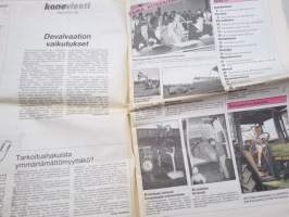 Koneviesti 1991 nr 21 - Maatalouskonekaupan kotimarkkinoiksi Itämeren alue, Liikevaihtoverolaki asettaa 75.00 markan rajan maatila-yrittäjille,ym.