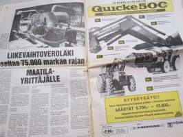 Koneviesti 1991 nr 21 - Maatalouskonekaupan kotimarkkinoiksi Itämeren alue, Liikevaihtoverolaki asettaa 75.00 markan rajan maatila-yrittäjille,ym.