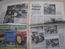 Koneviesti 1990 nr 3 -Agromek 90 -Traktorit mukaan, Fiatagri 3500 -Uusi puimuri-merkki markkinoille, Konekentän laidalta -Traktorinkuljettajalle kierteet kaulaan,ym.
