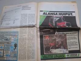 Koneviesti 4 - Huki - Urakka-linko, Nesteveto ja momentinmuunnin, Traktori-huutokauppa Cambridgessa, Salaojien läpäisykykyä parannetaan, ym.