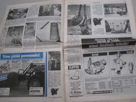Koneviesti 1990 nr 8 - Torjunta-aineiden annostelulaitteet nyt ja tulevaisuudessa, Konekentän laidalta - Kasvinsuojeluaineiden käyttö puoleen, Kone killeri, ym.