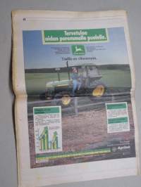Koneviesti 1990 nr 8 - Torjunta-aineiden annostelulaitteet nyt ja tulevaisuudessa, Konekentän laidalta - Kasvinsuojeluaineiden käyttö puoleen, Kone killeri, ym.