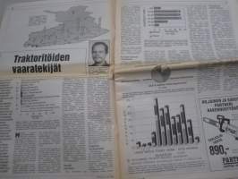 Koneviesti 1990 nr 9 - Fendt - Kotikentän valtias, Puimureita Etelä-Euroopassa, Autokaupan koukeroita ja traktoritilastoja, Ylö-Katti ja Wiljam VL 100, ym.