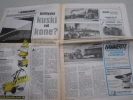 Koneviesti 1990 nr 9 - Fendt - Kotikentän valtias, Puimureita Etelä-Euroopassa, Autokaupan koukeroita ja traktoritilastoja, Ylö-Katti ja Wiljam VL 100, ym.